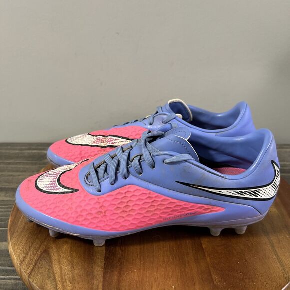 Nike Hypervenom Phelon FG Womens Size 10 Soccer Cleats Blue Pink 599077-641 - Picture 1 of 8